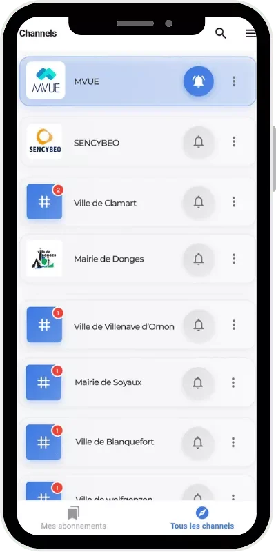 Application mobile MVUE Connect - prise en main